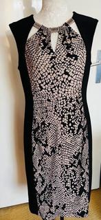 Zwart /beige Joseph Ribkoff jurk maat 44[v], Kleding | Dames, Jurken, Zwart, Maat 42/44 (L), Ophalen of Verzenden, Zo goed als nieuw