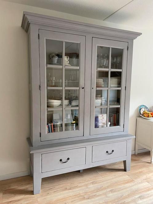 Mooie vintage servieskast / vitrinekast / kabinetkast, Huis en Inrichting, Kasten | Buffetkasten, Gebruikt, 150 tot 200 cm, 25 tot 50 cm
