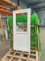 Kunststof Buitendeur 1/2glas  b93 x h208 cm Wit -2297-, Niet ingevuld, Kunststof, Gebruikt, 80 tot 100 cm