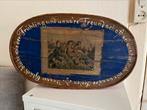 Antieke spanen Bruids of Hoedendoos met tekst 19e eeuws, Antiek en Kunst, Ophalen of Verzenden