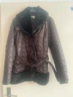 Bruine jas met bontkraag - Maat S, Ophalen of Verzenden, Zo goed als nieuw, Maat 36 (S), Bruin