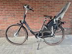 Gazelle Bloom mamafiets (mat) zwart maat 53 inclusief zitjes, Ophalen, Gebruikt, Versnellingen, 50 tot 53 cm