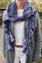 Paarse velours sjaal, Kleding | Dames, Ophalen of Verzenden, Zo goed als nieuw, Sjaal