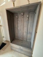Stoere steigerhouten planken garderobekast, Ophalen, Gebruikt