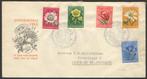 Nederland FDC E9 Met Adres Zomerzegels Bloemen 1952, Ophalen of Verzenden, Beschreven, Nederland