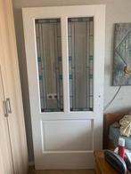 Binnendeur met glas in lood, Doe-het-zelf en Verbouw, Deuren en Horren, Ophalen, 80 tot 100 cm, Binnendeur, Zo goed als nieuw