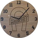 Themaklok met een Magneet brommer logo, Ophalen of Verzenden, Nieuw, Wandklok