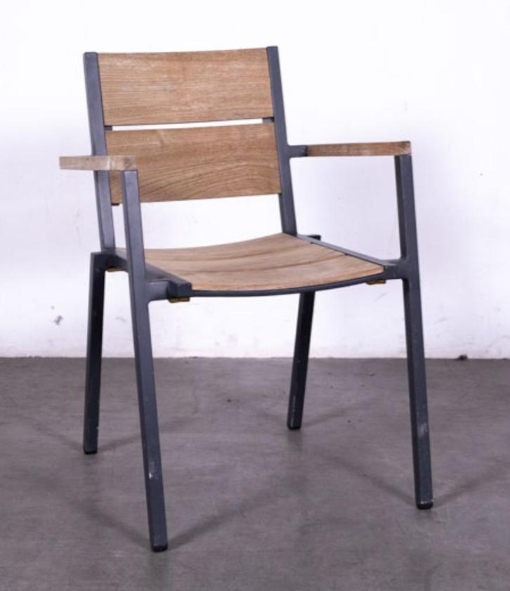 Terrasstoel 25.25 Teak Satelliet (29 stuks), Tuin en Terras, Tuinstoelen, Gebruikt, Teakhout, Stapelbaar, Ophalen of Verzenden