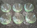 6 glazen (groen), Verzamelen, Glas en Borrelglaasjes, Ophalen of Verzenden, Zo goed als nieuw, Overige typen