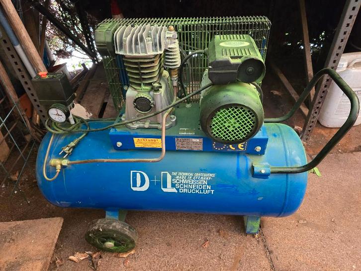 D+L Technik compressor 90L - 11bar- 2.2kW profesioneel, Doe-het-zelf en Verbouw, Compressors, Gebruikt, 10 bar of meer, 25 tot 100 liter
