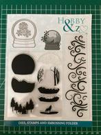 Kerstkaarten Maken: Sneeuwbal, Sterren & Bos, Ophalen of Verzenden, Nieuw, Clearstamp