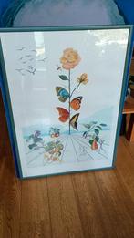 Dali reproductie op grof papier, Ophalen, Zo goed als nieuw, Schilderij, 75 cm of meer