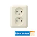 Inbouw stopcontact dubbel creme met kinderbeveiliging, Doe-het-zelf en Verbouw, Elektra en Kabels, ., Nieuw, Ophalen of Verzenden