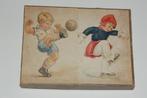 3 Antieke legpuzzels puzzels 1920 voetbal schaatsen tennis, Ophalen of Verzenden