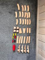 Houten treinset (41 delig), Ophalen of Verzenden, Zo goed als nieuw