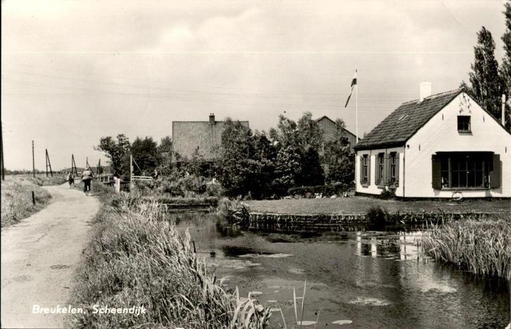Breukelen Scheendijk st 1958, Verzamelen, Ansichtkaarten | Nederland, Gelopen, Utrecht, 1940 tot 1960, Verzenden