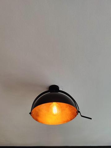 Plafondlamp zwart met goud beschikbaar voor biedingen