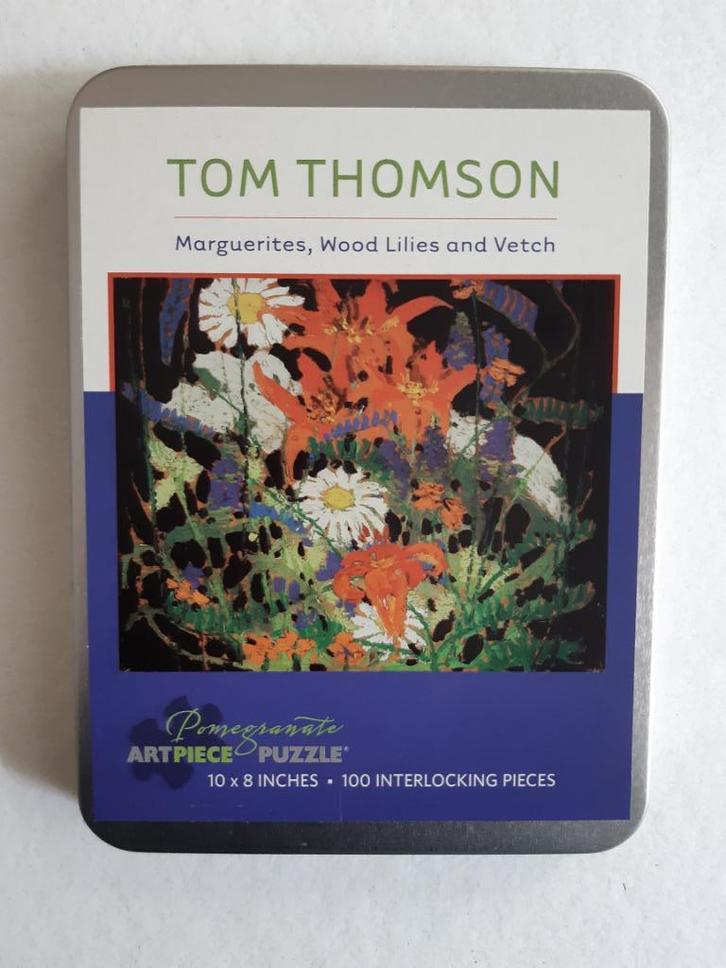 Unieke Pomegranate ArtPiece Tom Thomson 100 stukjes, Hobby en Vrije tijd, Denksport en Puzzels, Zo goed als nieuw, Legpuzzel, Minder dan 500 stukjes