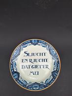 Friesland spreuk Tichelaar-- makkum 1900 bord, Ophalen of Verzenden