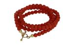 Bloedkoraal bolletjes vintage ketting 14k gouden slot, Sieraden, Tassen en Uiterlijk, Antieke sieraden, Verzenden, Goud, Ketting