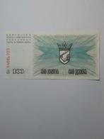 Bosnië 100 Dinara 1992 UNC, Ophalen of Verzenden, Los biljet