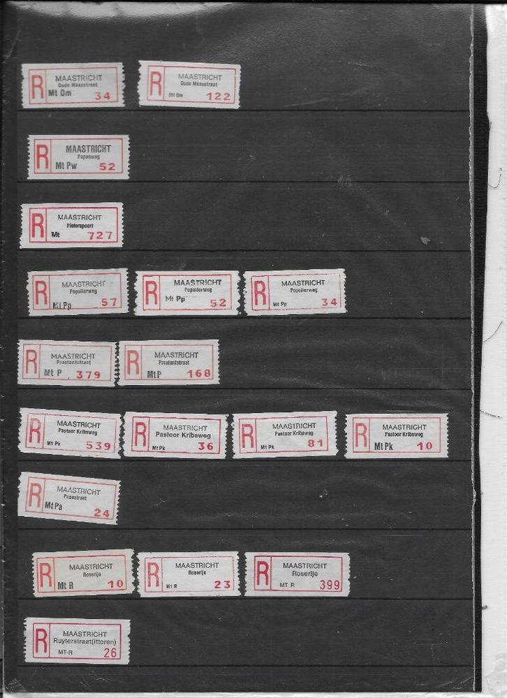 aantekenstrookjes M iets meer dan 800 verschillende, Postzegels en Munten, Postzegels | Nederland, Ophalen of Verzenden