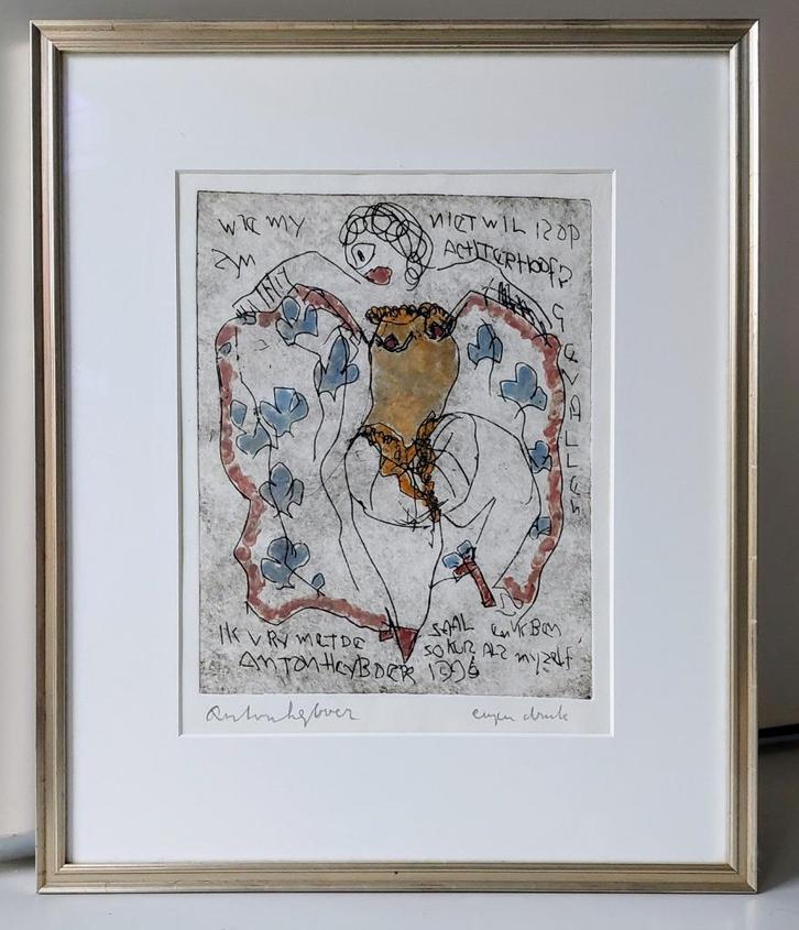 Anton Heyboer, twee etsen, Antiek en Kunst, Kunst | Etsen en Gravures, Ophalen