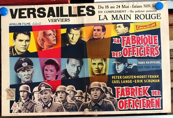 Filmposter La fabrique des Officiers Fabriek der officieren, Verzamelen, Posters, Gebruikt, Film en Tv, A1 t/m A3, Ophalen of Verzenden
