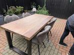 Te koop tafel plus 4 stoelen., Huis en Inrichting, Ophalen, Teakhout, 50 tot 100 cm, Zo goed als nieuw