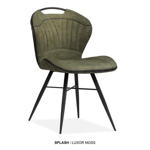 MX Sofa Eetkamerstoel Splash | Mosgroen | Microvezel stof, Huis en Inrichting, Stoelen, Nieuw, Vijf, Zes of meer stoelen, Stof