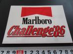 sticker marlboro challenge 1986 *, Verzamelen, Ophalen, Zo goed als nieuw, Bedrijf of Vereniging