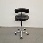 Score werkkruk - zwarte skai werkplaatskruk labkruk, Huis en Inrichting, Stoelen, Ophalen, Gebruikt, Zwart, Eén