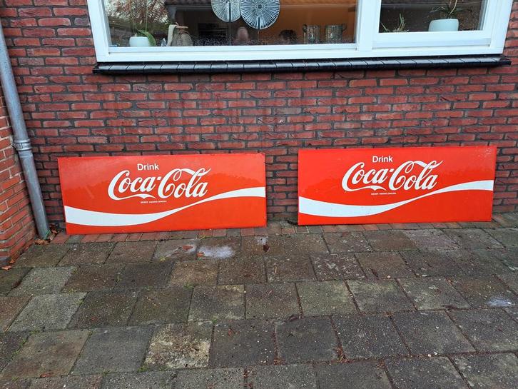 Coca-Cola Borden Dubbelzijdig - 150x58cm, Verzamelen, Merken en Reclamevoorwerpen, Gebruikt, Reclamebord, Ophalen of Verzenden