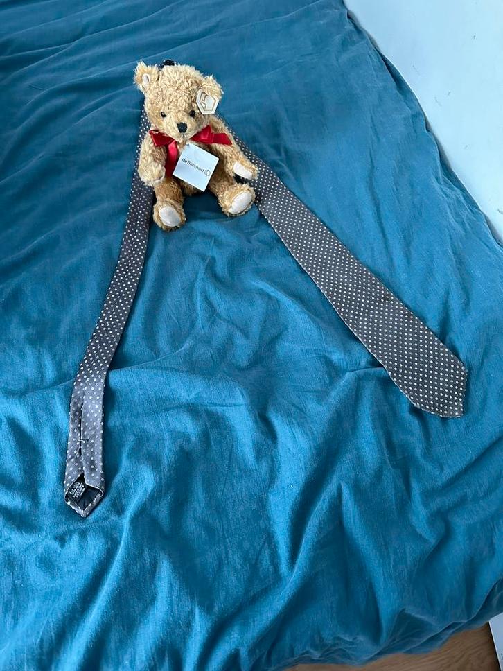Hugo Boss stropdas, Kleding | Heren, Stropdassen, Gedragen, Met patroon, Grijs, Ophalen of Verzenden