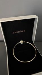 Pandora Moments zilveren bangle hart armband. Love, liefde., ., Ophalen of Verzenden, Zo goed als nieuw, Met edelsteen