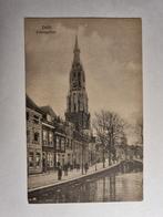 Delft Vlamingstraat met kerk, Verzamelen, Ophalen of Verzenden, Voor 1920, Zuid-Holland