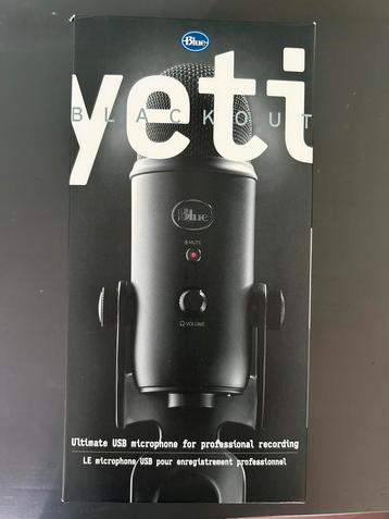 Blue Yeti (blackout versie) incl. Standaard en popfilter beschikbaar voor biedingen