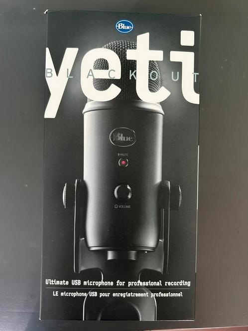 Blue Yeti (blackout versie) incl. Standaard en popfilter, Muziek en Instrumenten, Microfoons, Zo goed als nieuw, Studiomicrofoon