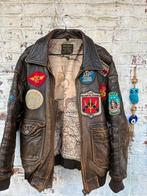 AVIREX Top Gun Style G-1 Bomber Flight Leather Jacket XL, Ophalen of Verzenden, Zo goed als nieuw, Maat 56/58 (XL), Bruin