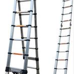 Telescopische Vouwbare RVS ladder 5m NIEUW IN DOOS, Doe-het-zelf en Verbouw, Ladders en Trappen, Nieuw, Ophalen of Verzenden, Ladder