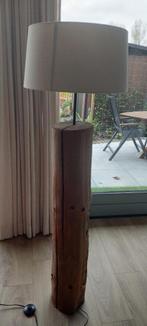 Boomstam lamp, Huis en Inrichting, Lampen | Vloerlampen, Ophalen, Gebruikt, Hout, 100 tot 150 cm