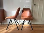 Dutch design lederen kuipstoelen set!, Huis en Inrichting, Stoelen, Ophalen, Twee, Bruin, Leer