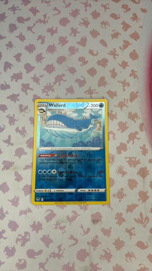 Wailord, Hobby en Vrije tijd, Verzamelkaartspellen | Pokémon, Zo goed als nieuw, Ophalen of Verzenden