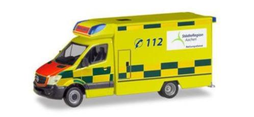 Mercedes Benz Sprinter Fahrtec Städteregion Aachen Herpa, Hobby en Vrije tijd, Modelauto's | 1:87, Nieuw, Bus of Vrachtwagen, Herpa