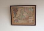 Landkaart / gravure Holland 1725, 7 provincien, Antiek en Kunst, Ophalen of Verzenden