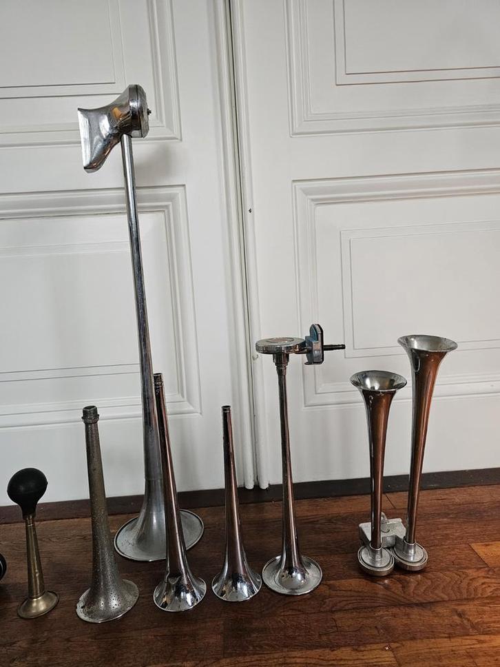 Vintage toeter claxon oldtimer hoorn verzameling vrachtwagen, Auto-onderdelen, Vrachtwagen-onderdelen, Overige merken, Klein materiaal