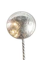 Lepeltje van 1 Gulden & uitgesneden 25 Cent Wilhelmina, Setje, Zilver, Koningin Wilhelmina, Overige waardes