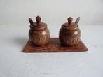 Peper en zout stelletje van kokosnoot hout, Antiek en Kunst, Ophalen of Verzenden