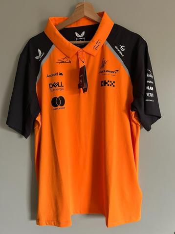 McLaren F1 poloshirt gesigneerd Lando Norris & Oscar Piastri beschikbaar voor biedingen