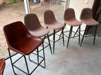 Set van 4 + 1 barkrukken, Huis en Inrichting, Ophalen, Met voetsteun, 60 tot 90 cm, Metaal